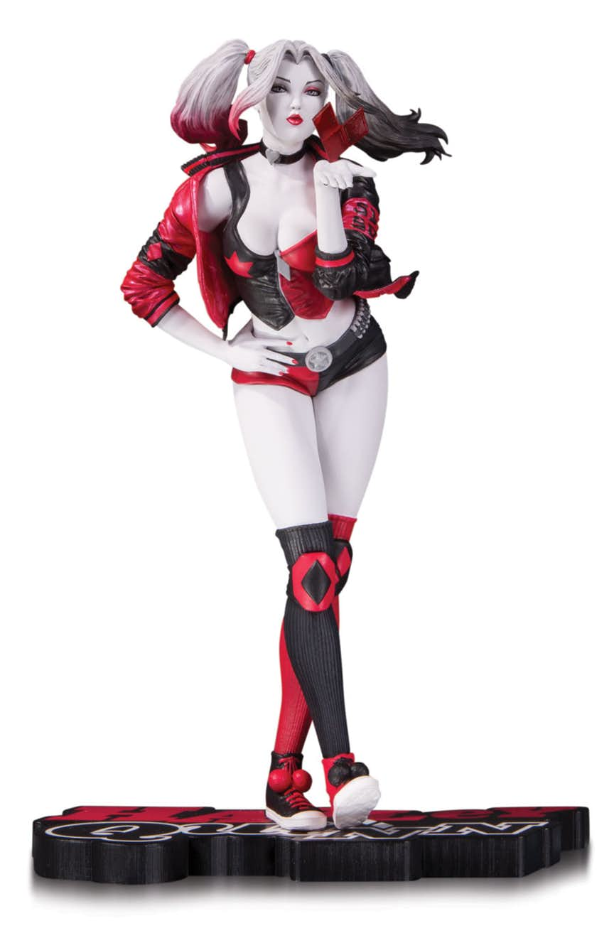 HARLEY QUINN RED, WHITE & BLACK HARLEY QUINN BY STANLEY LAU STATUE